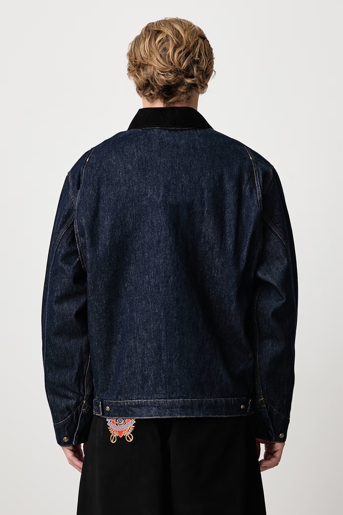 Odzież Carhartt WIP OG Detroit Jacket krótka kurtka jeansowa męska I037535 niebieski