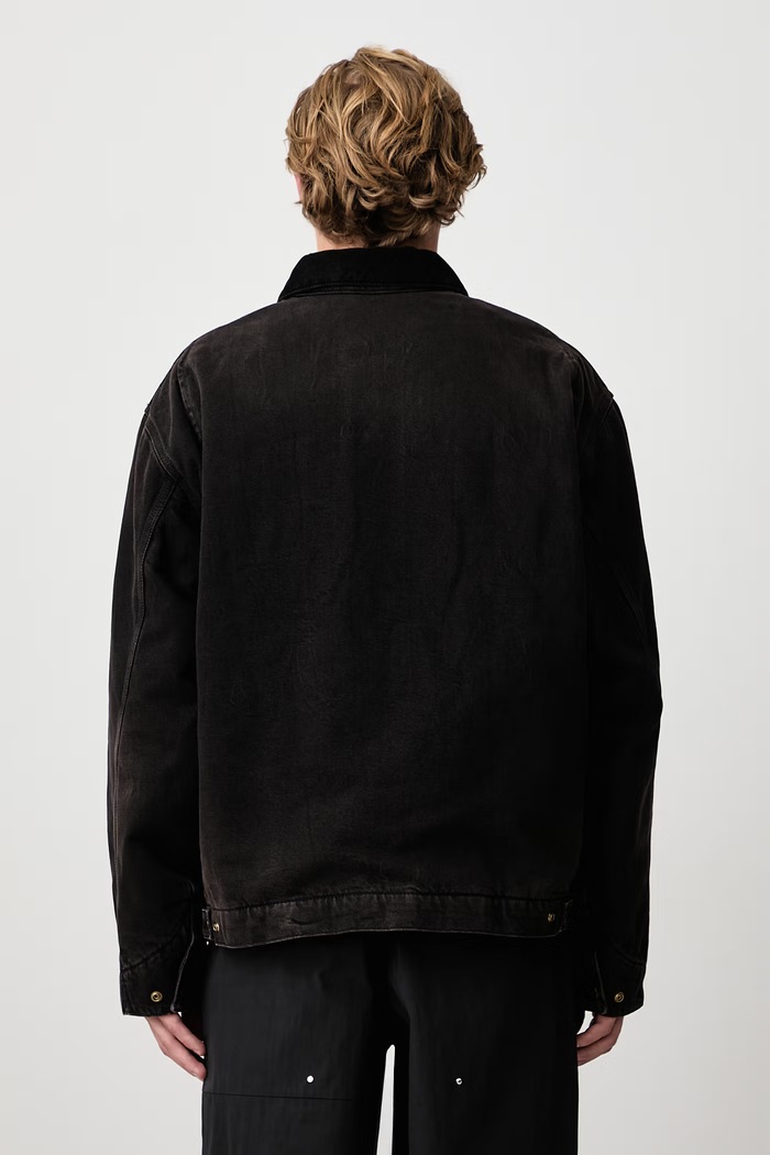 Odzież Carhartt WIP OG Detroit Jacket krótka kurtka jeansowa męska I037535 czarny
