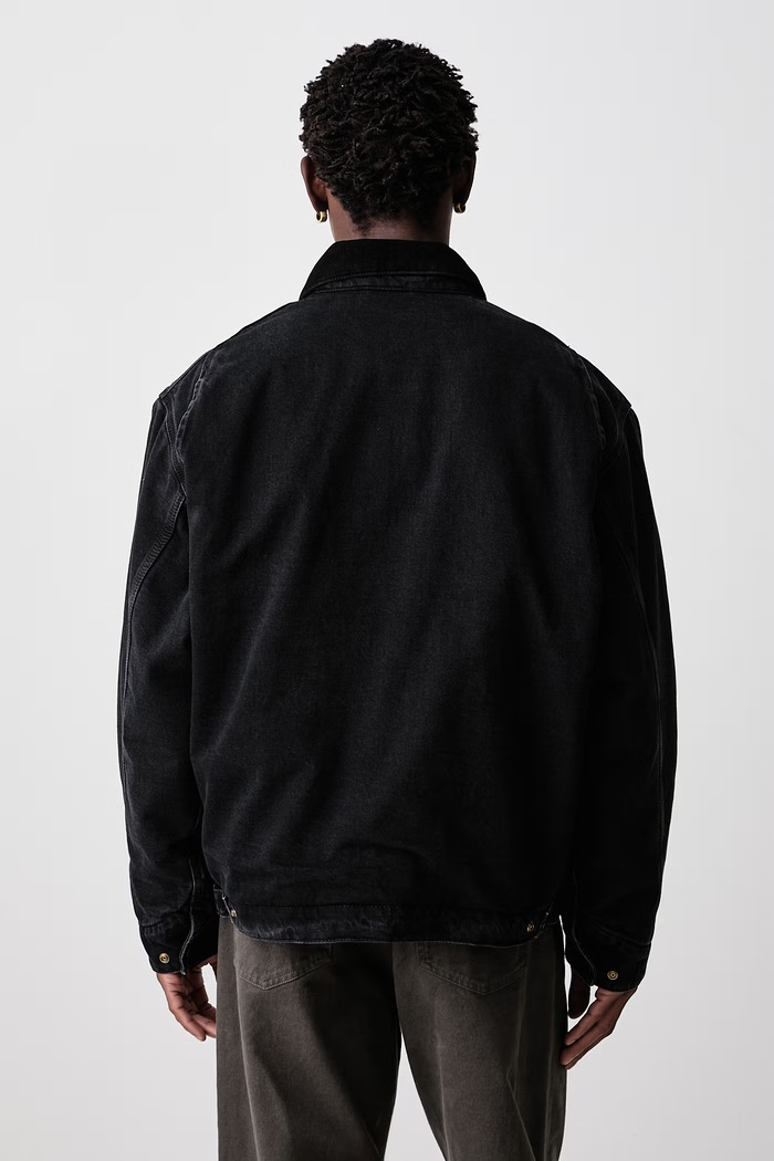 Abbigliamento Carhartt WIP OG Detroit Jacket giacca corta in jeans da uomo I037535 nero