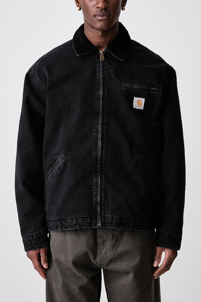 OG Detroit Jacket giacca corta in jeans da uomo Carhartt WIP nero I037535