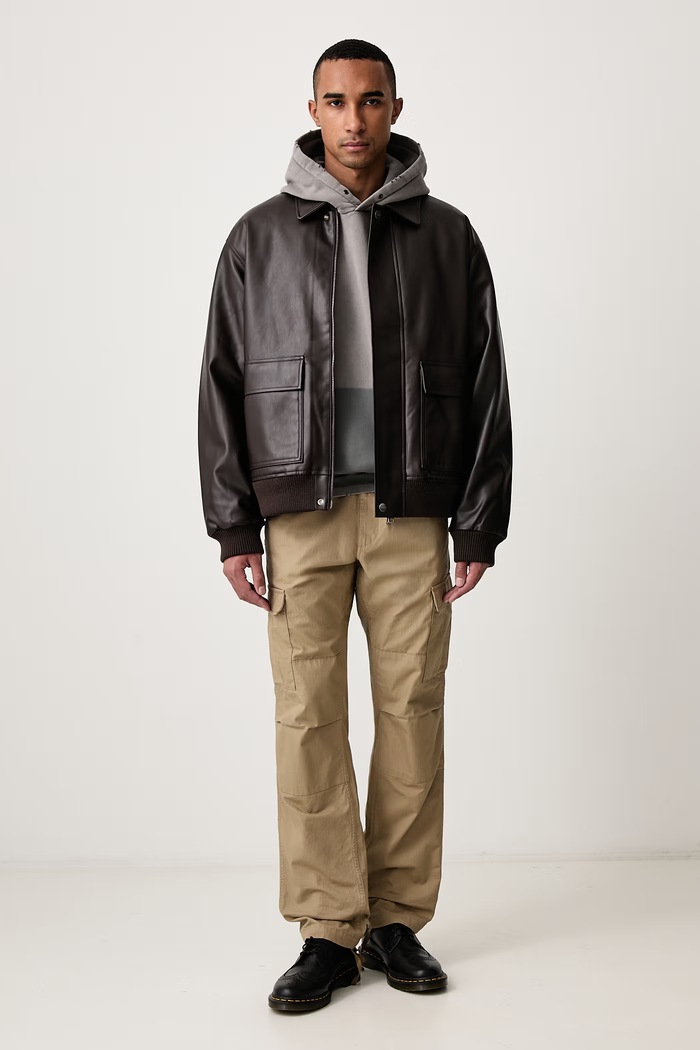 Carhartt WIP Arizona Jacket kurtka z imitacji skóry męska I036997 brązowy AW26