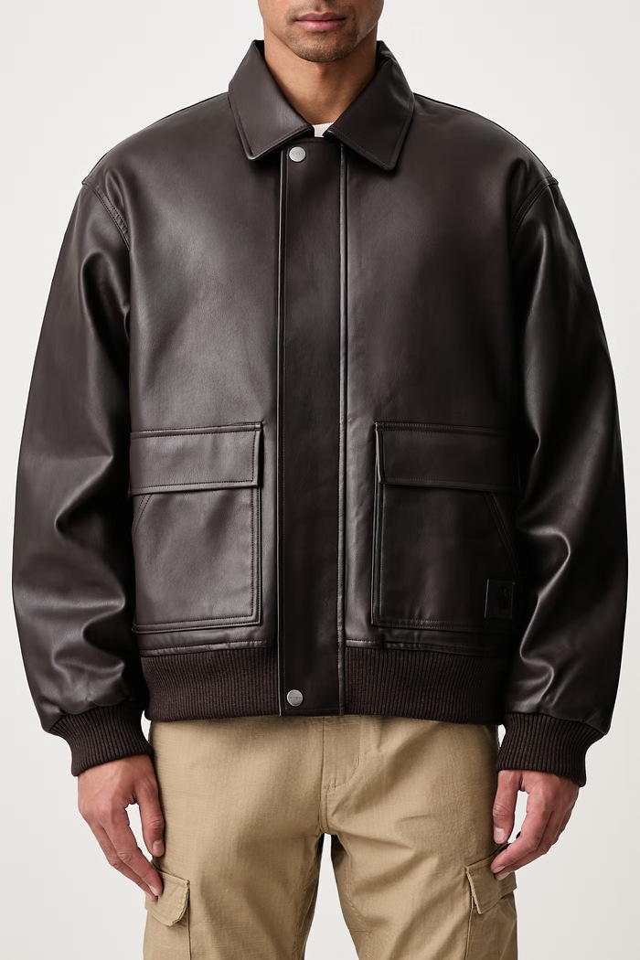 Arizona Jacket kurtka z imitacji skóry męska Carhartt WIP brązowy I036997