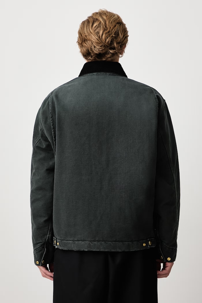 Odzież Carhartt WIP OG Detroit Jacket krótka kurtka bawełniana męska I035614 zielony