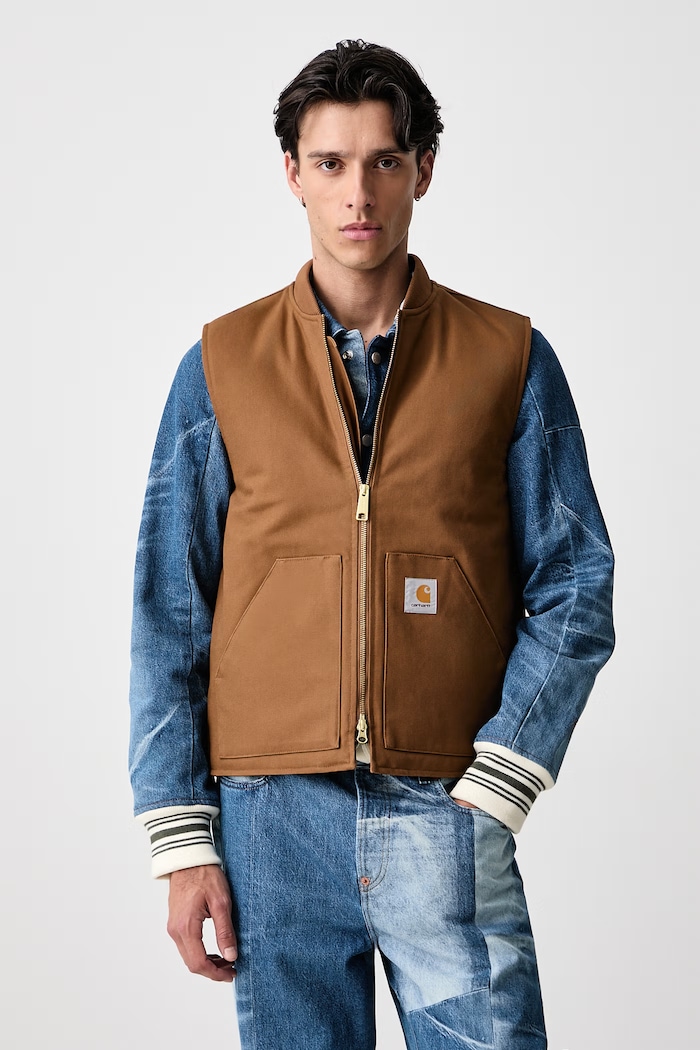 Carhartt WIP Classic Vest bezrękawnik bawełniany męski brązowy I035695