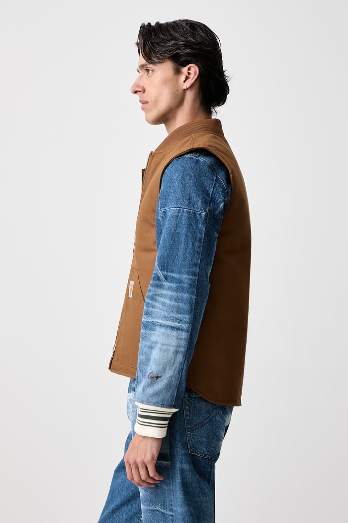 Classic Vest bezrękawnik bawełniany męski Carhartt WIP I035695 brązowy