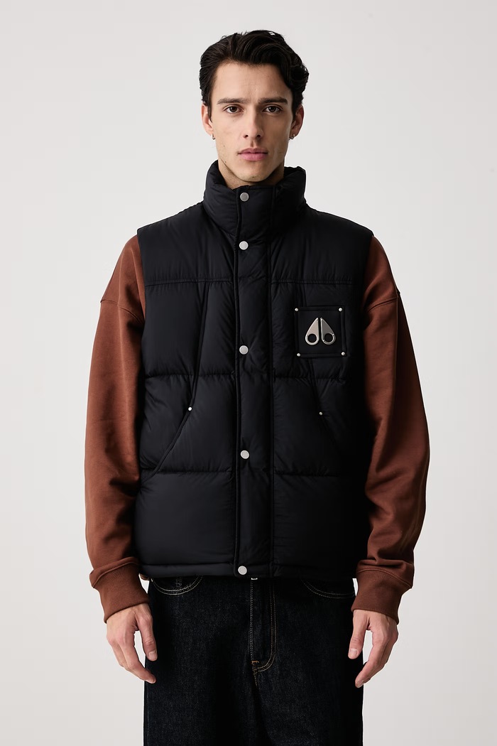MOOSE KNUCKLES Bezrękawnik puchowy męski czarny M36MV459