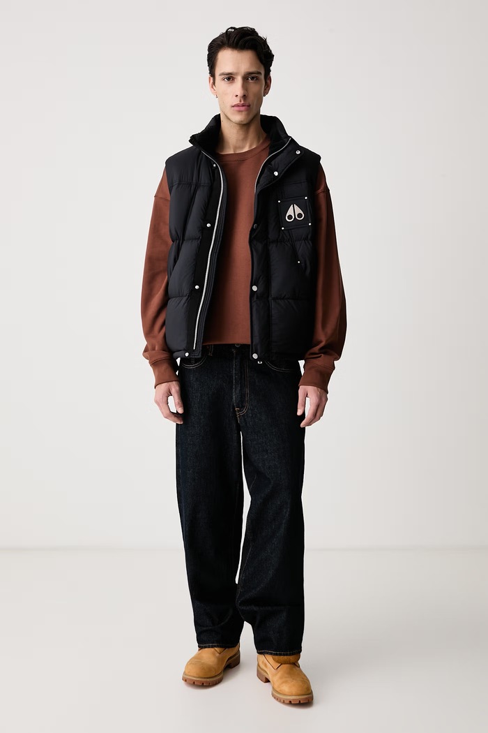 MOOSE KNUCKLES Bezrękawnik puchowy męski M36MV459 czarny AW26