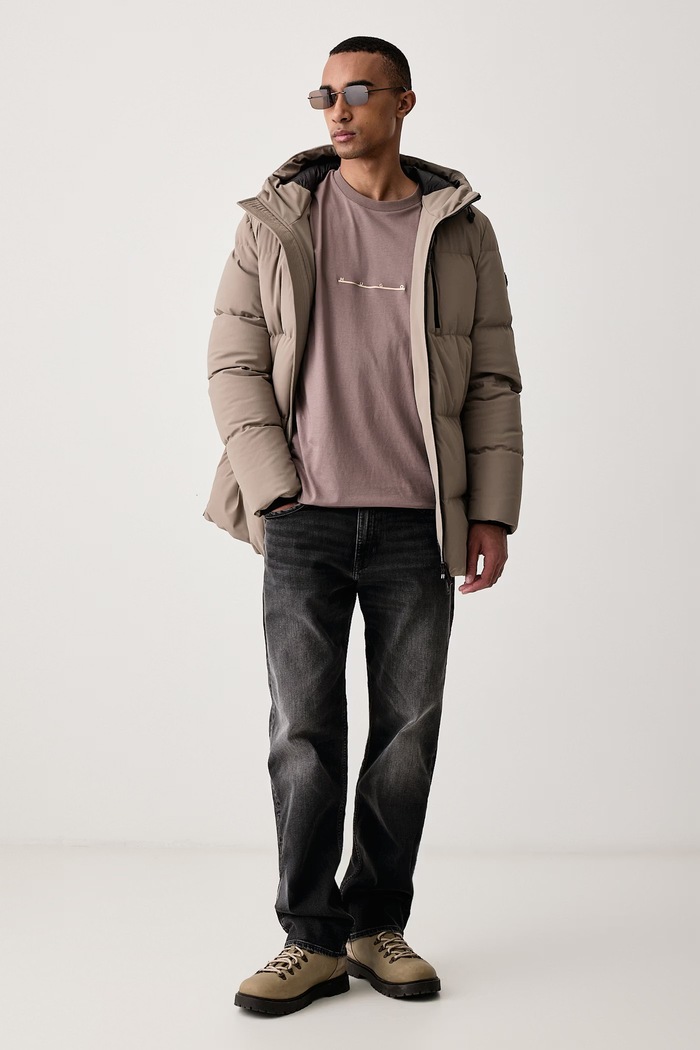 MOOSE KNUCKLES Kurtka puchowa męska M36MJ135 beżowy AW26