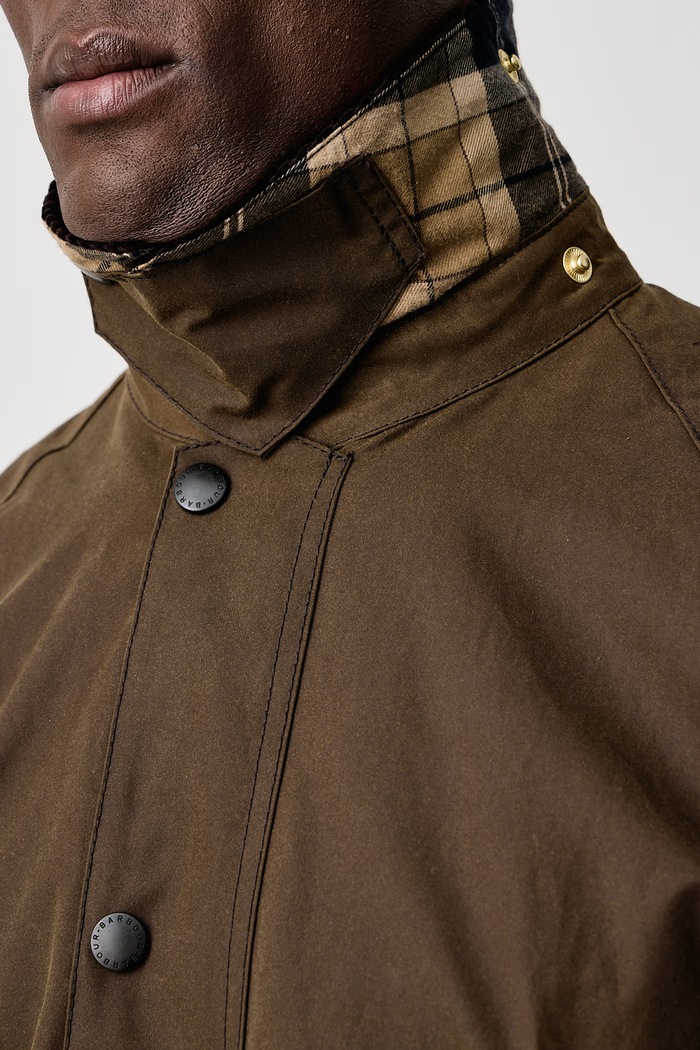 Kurtka przejściowa męska woskowana Bedale Barbour MWX2616 brązowy