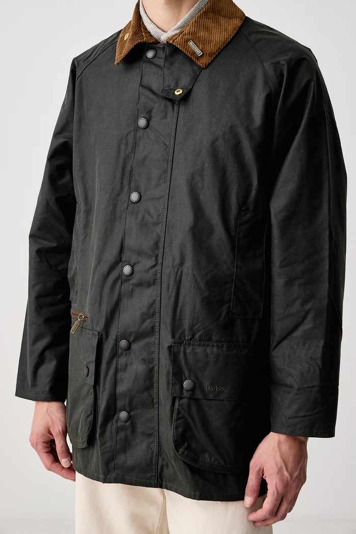 Kurtka przejściowa męska bawełniana Beaufort Barbour MWX2586 zielony