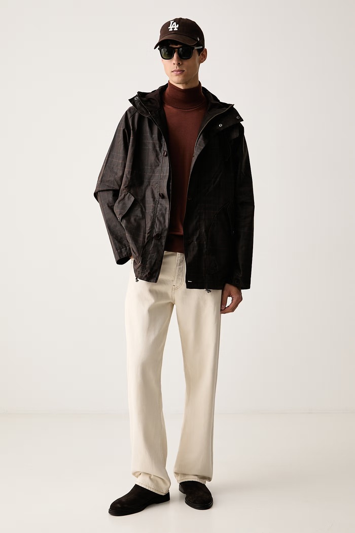 Barbour krátka bunda pánska bavlnená MWX2583 hnedá AW26