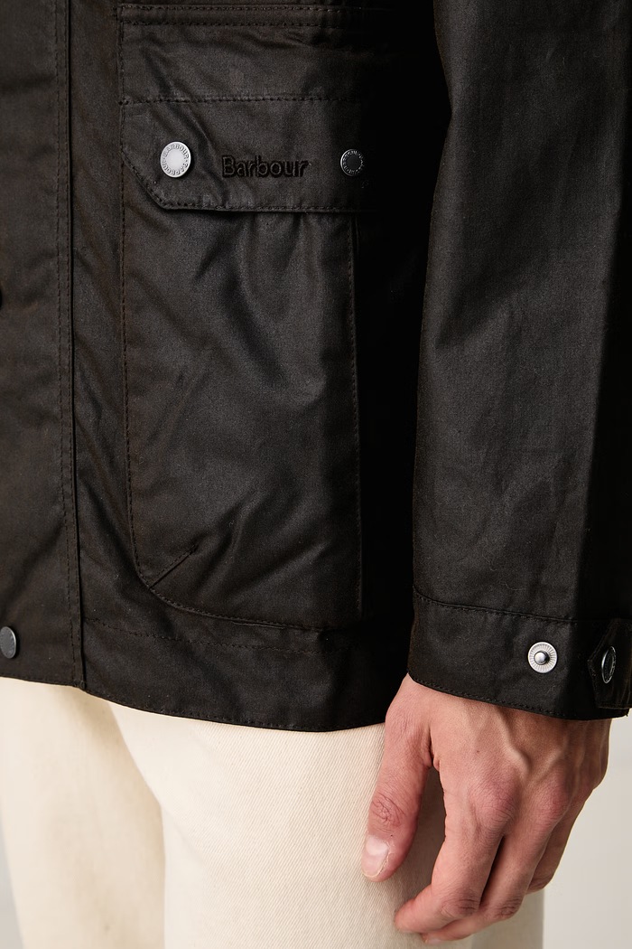 Barbour kurtka przejściowa męska woskowana MWX2572 brązowy