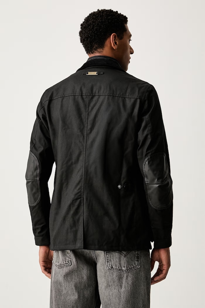 Abbigliamento Barbour giacca da uomo in cotone Ogston MWX0700 nero