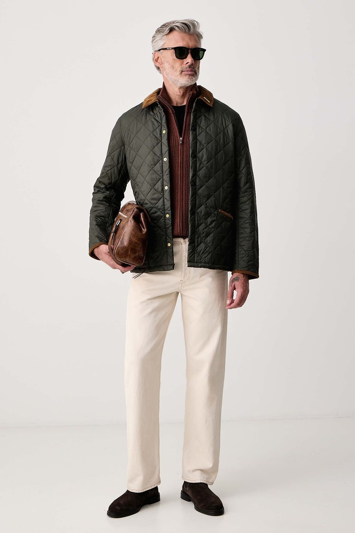 Barbour Krótka kurtka męska MQU1911 zielony AW26