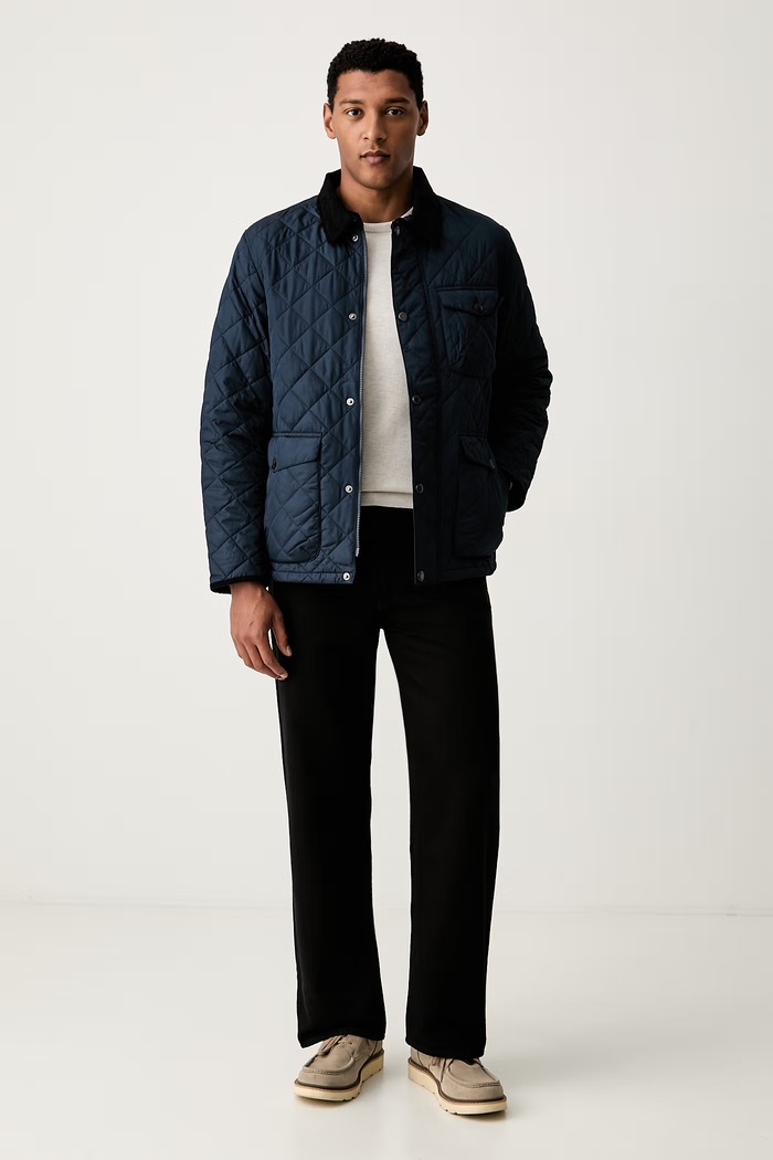 Barbour prošivena jakna za muškarce Hornby MQU1808 mornarsko plava AW26