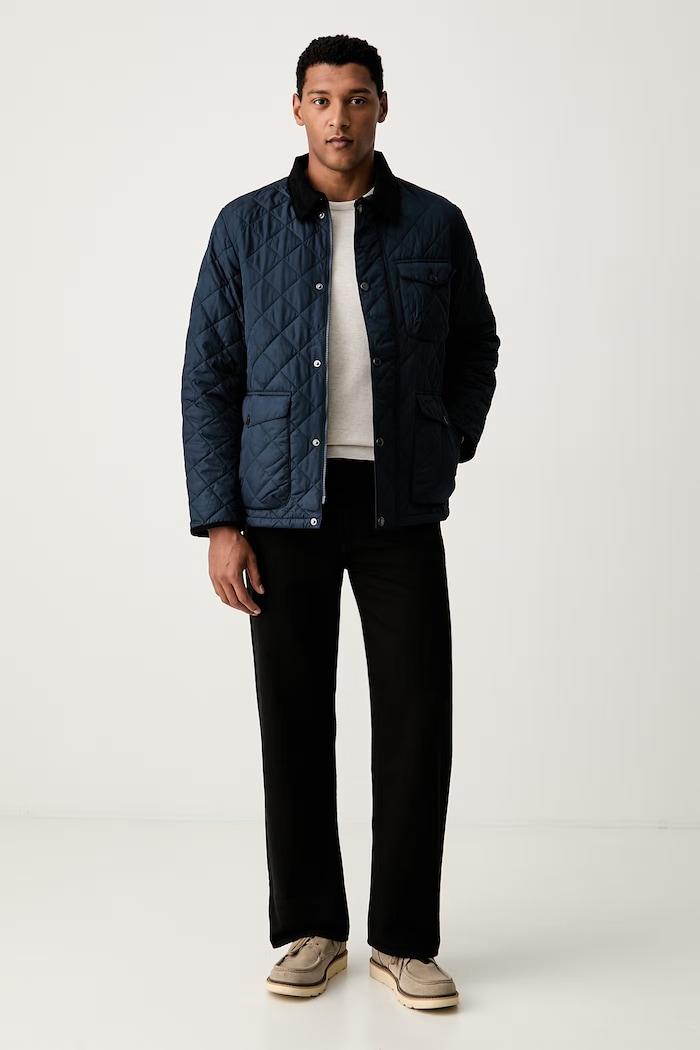 Barbour prošivena jakna za muškarce Hornby MQU1808 mornarsko plava AW26