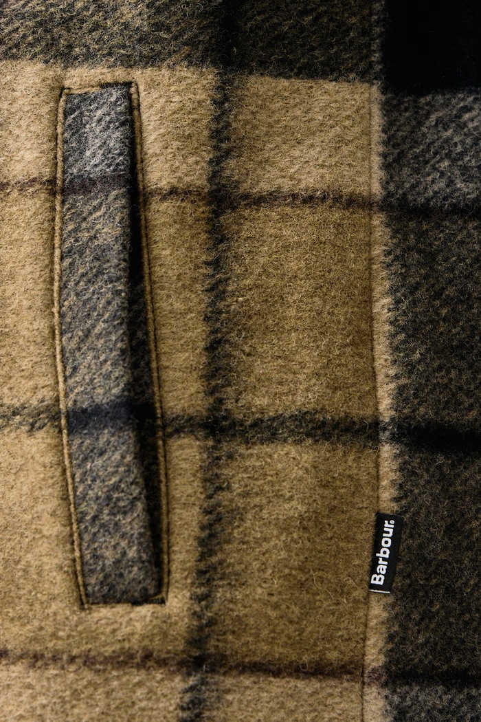 Kurtka męska z dodatkiem wełny Woodlane Barbour zielony MOS0511