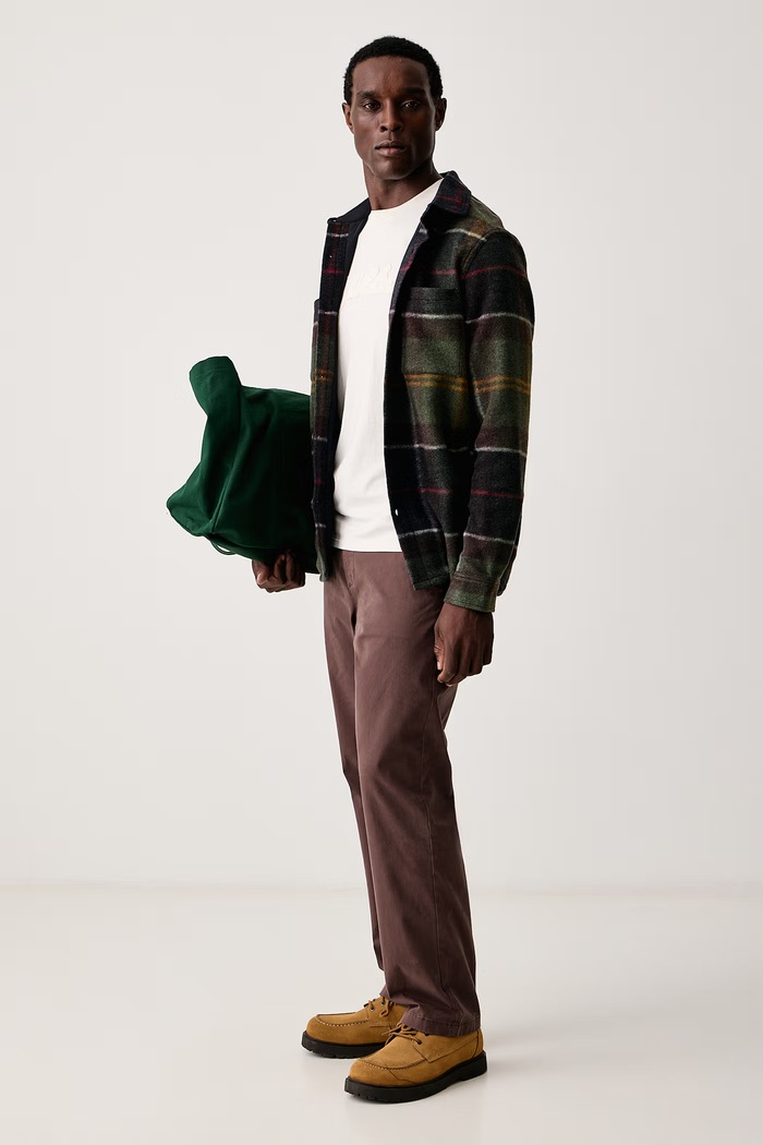 Barbour Kurtka męska z dodatkiem wełny Woodlane MOS0511 zielony AW26