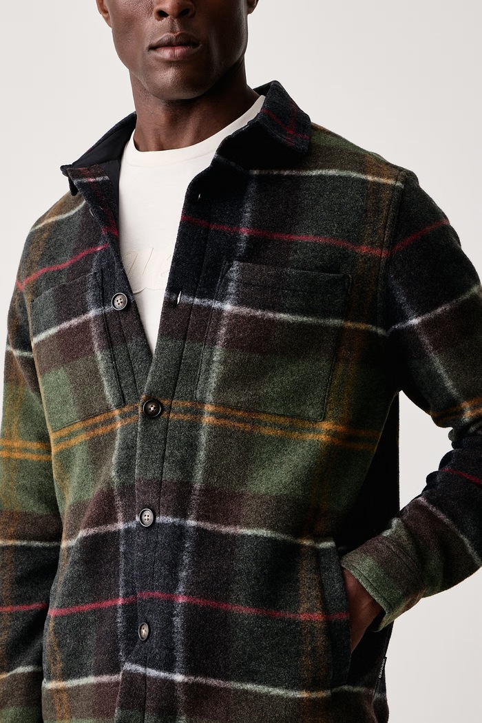 Kurtka męska z dodatkiem wełny Woodlane Barbour MOS0511 zielony