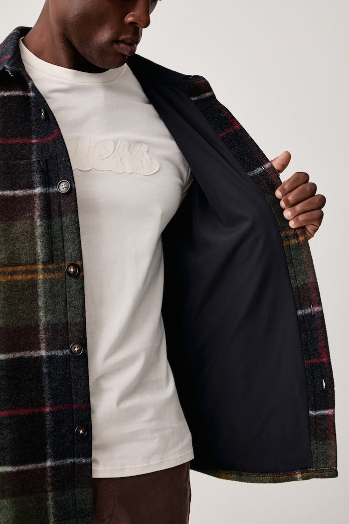 Barbour Kurtka męska z dodatkiem wełny Woodlane MOS0511