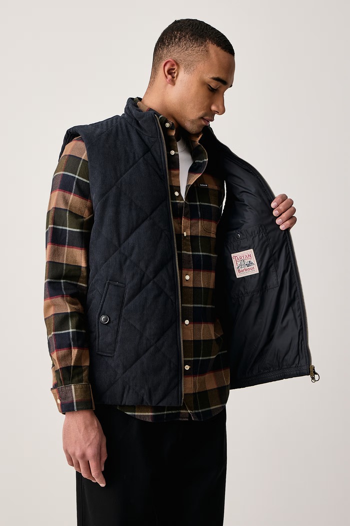 Barbour Bezrękawnik męski sztruksowy Corden MGI0330