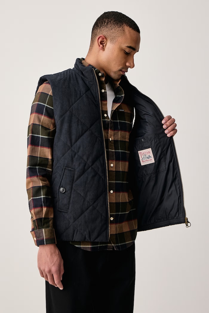 Barbour Bezrękawnik męski sztruksowy Corden MGI0330
