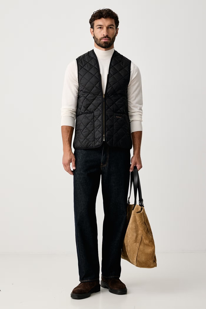 Barbour Bezrękawnik męski MLI0001 czarny AW26