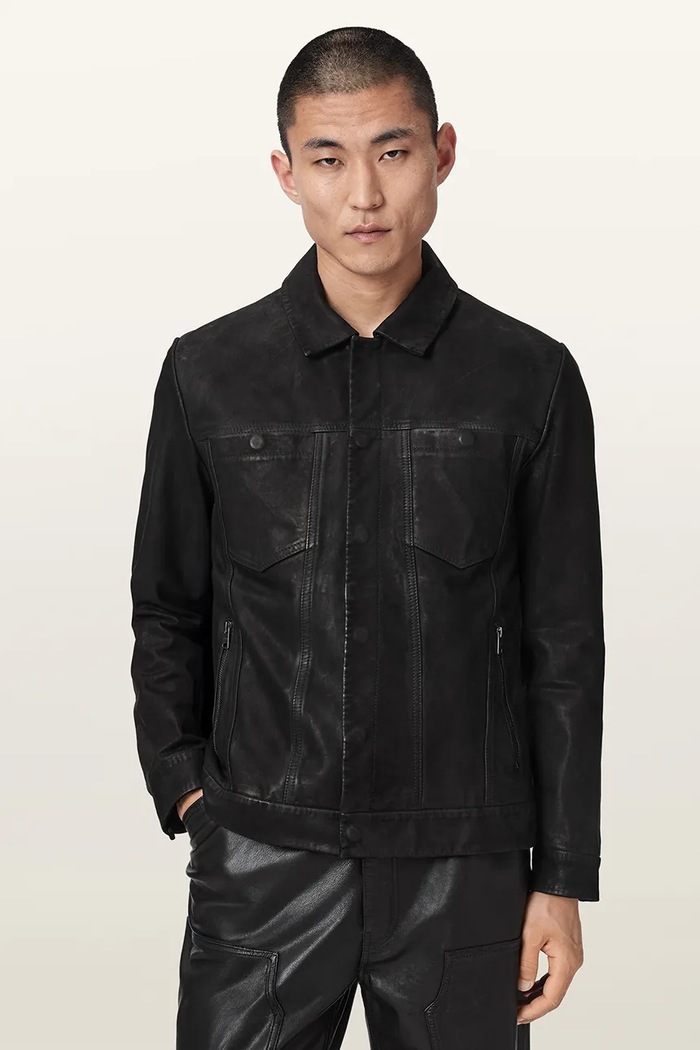 Kurtka męska PADRO TRUCKER JACKET AllSaints M025LF czarny