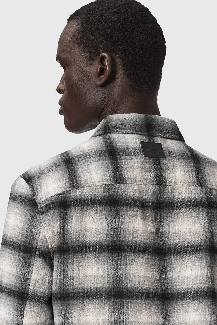 Kurtka koszulowa męska z wełną CONDUCT JACKET AllSaints szary M135OF