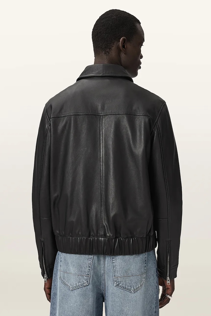AllSaints Kurtka męska skórzana ARTO M004LF czarny AW26