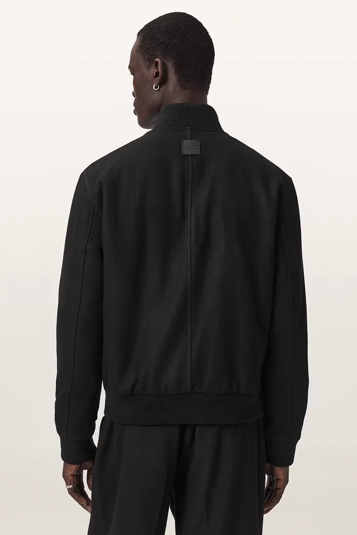 AllSaints Bomberka męska z wełną DECEIT M001OF czarny AW26