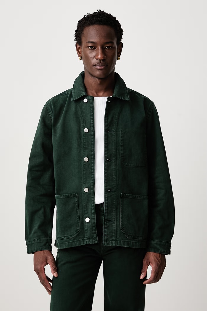 Lacoste Kurtka jeansowa bawełniana męska zielony CH8731.YZP
