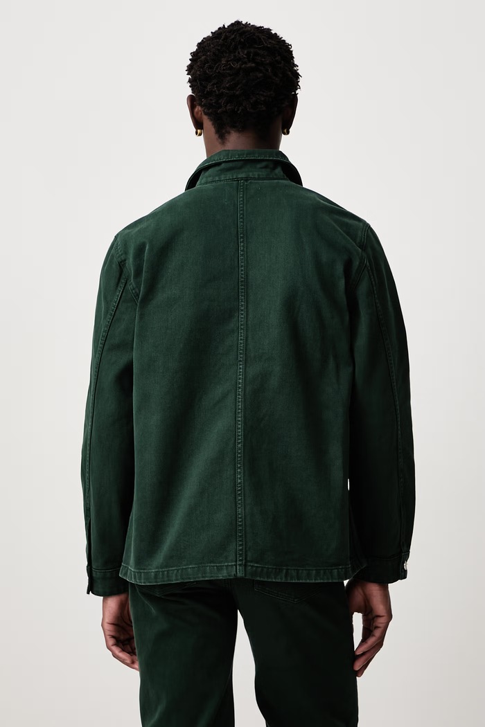Odzież Lacoste Kurtka jeansowa bawełniana męska CH8731.YZP zielony