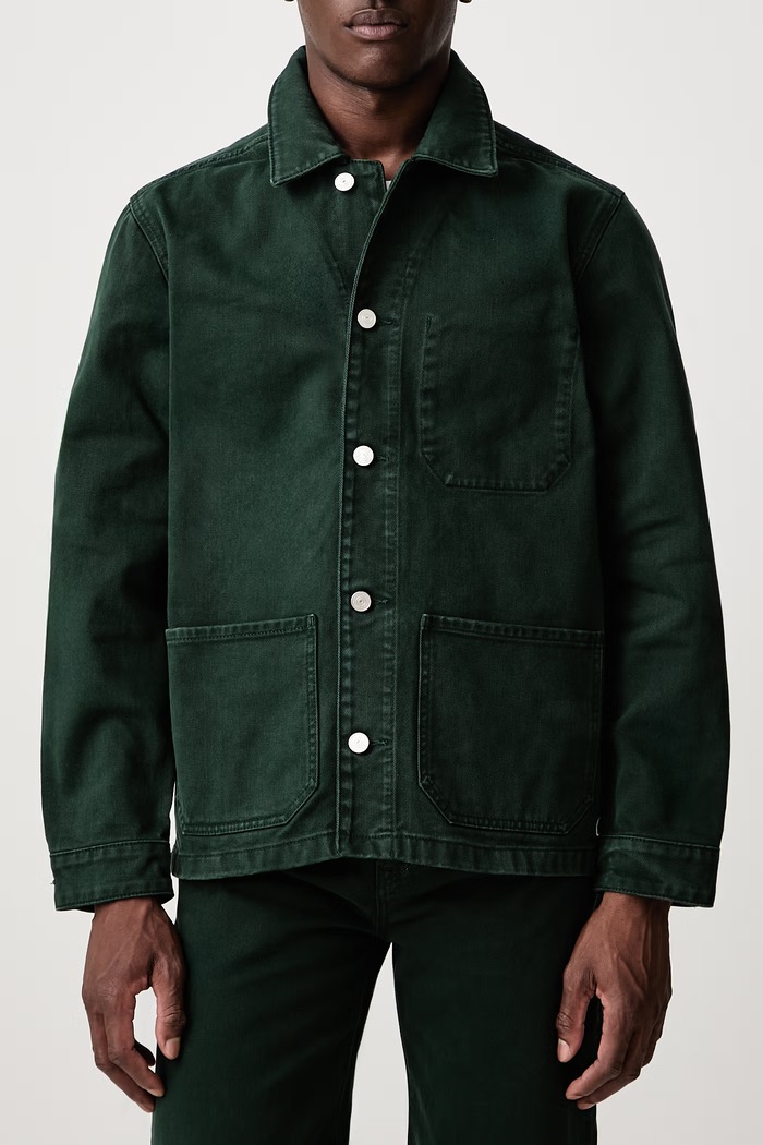 Kurtka jeansowa bawełniana męska Lacoste zielony CH8731.YZP