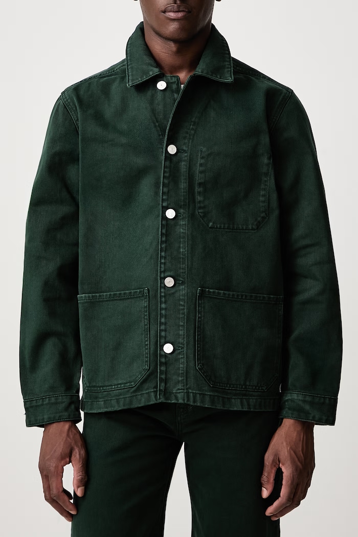 Kurtka jeansowa bawełniana męska Lacoste zielony CH8731.YZP