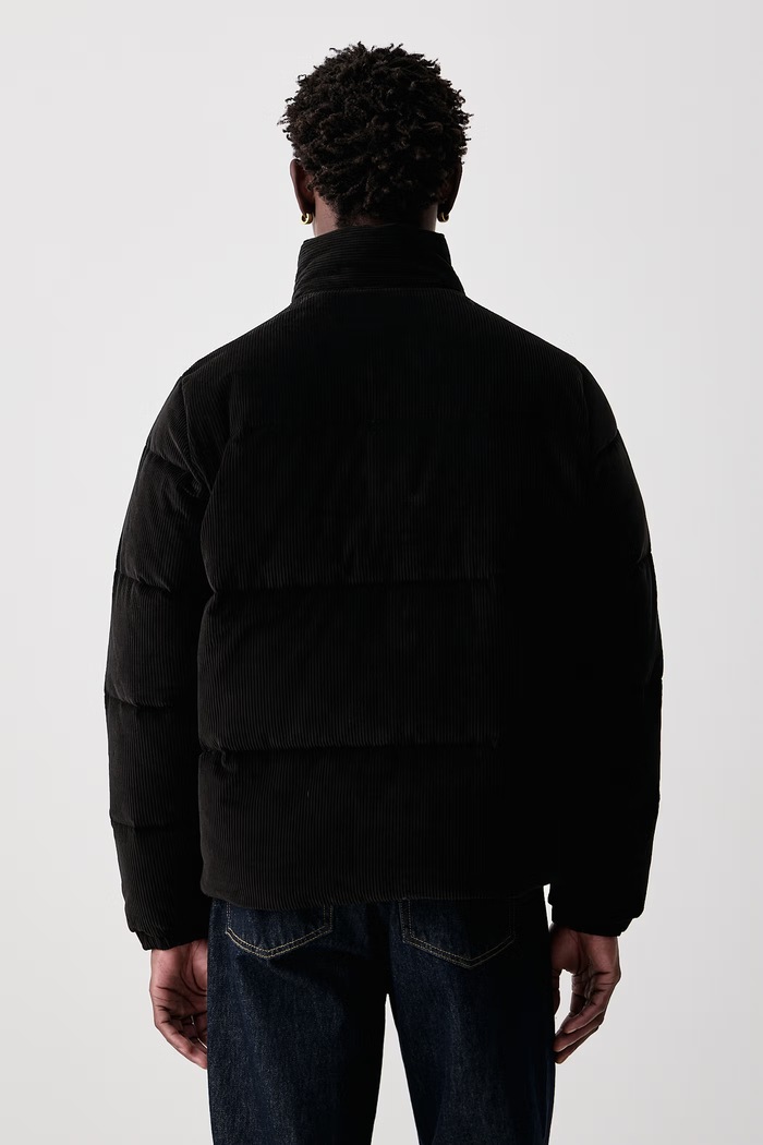 Oblečení Lacoste Péřová bunda manšestrová pánská BH8701.031 černá