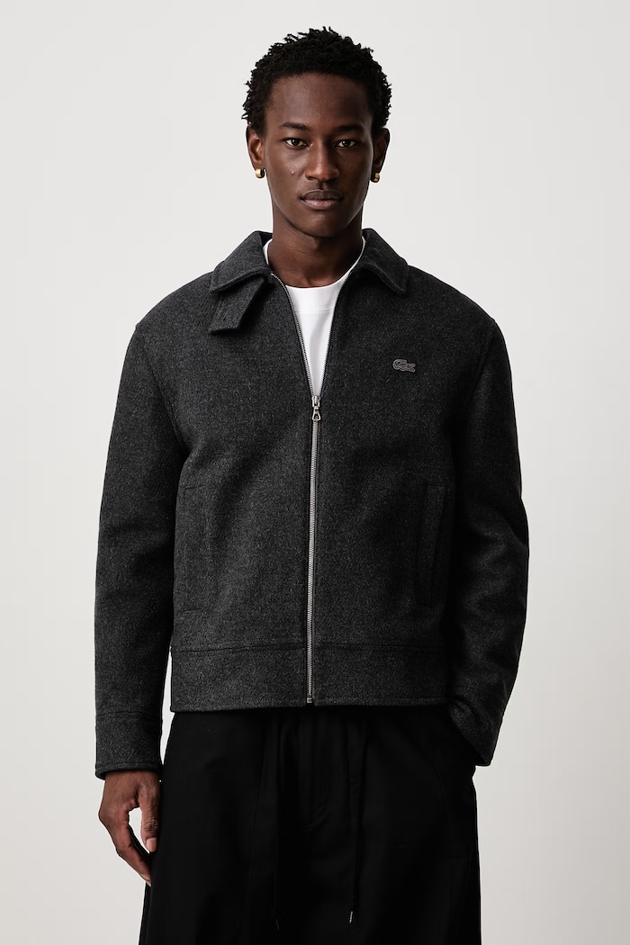 Lacoste Krótka kurtka z wełną męska szary BH8696.050