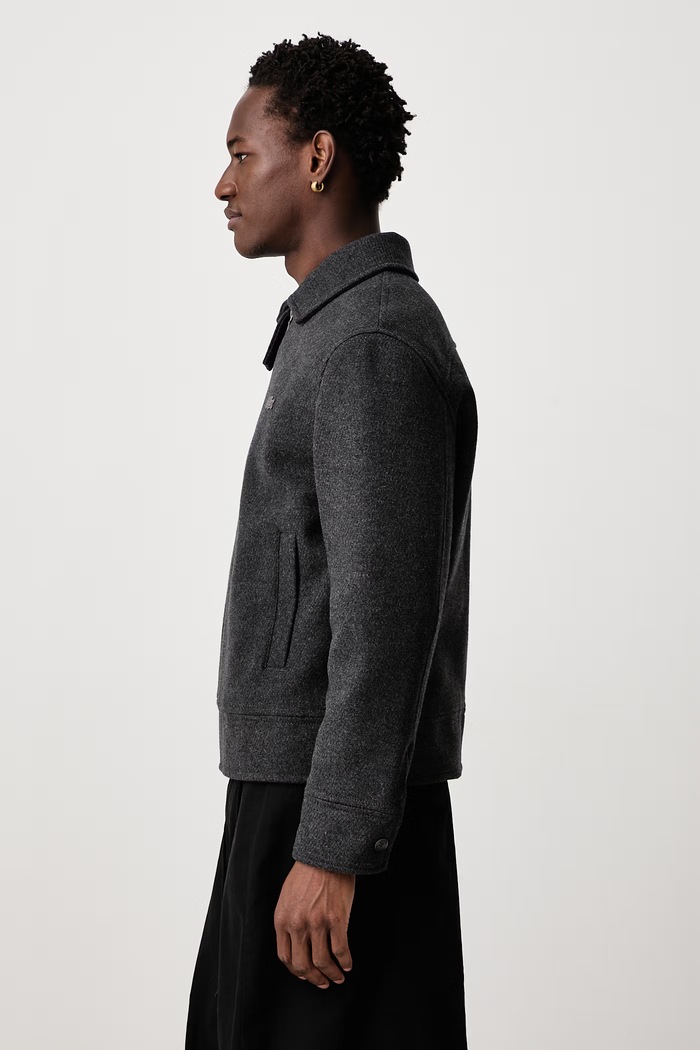 Krótka kurtka z wełną męska Lacoste BH8696.050 szary