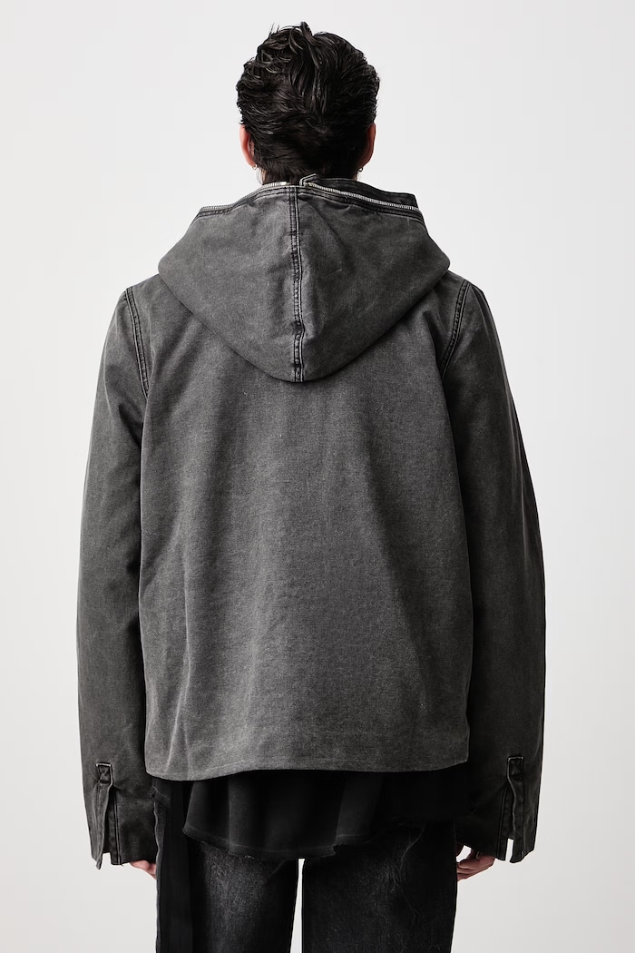 Îmbrăcăminte Rick Owens DRKSHDW Gimp geacă de tranziție din bumbac pentru bărbați DU02F6778.CVG gri