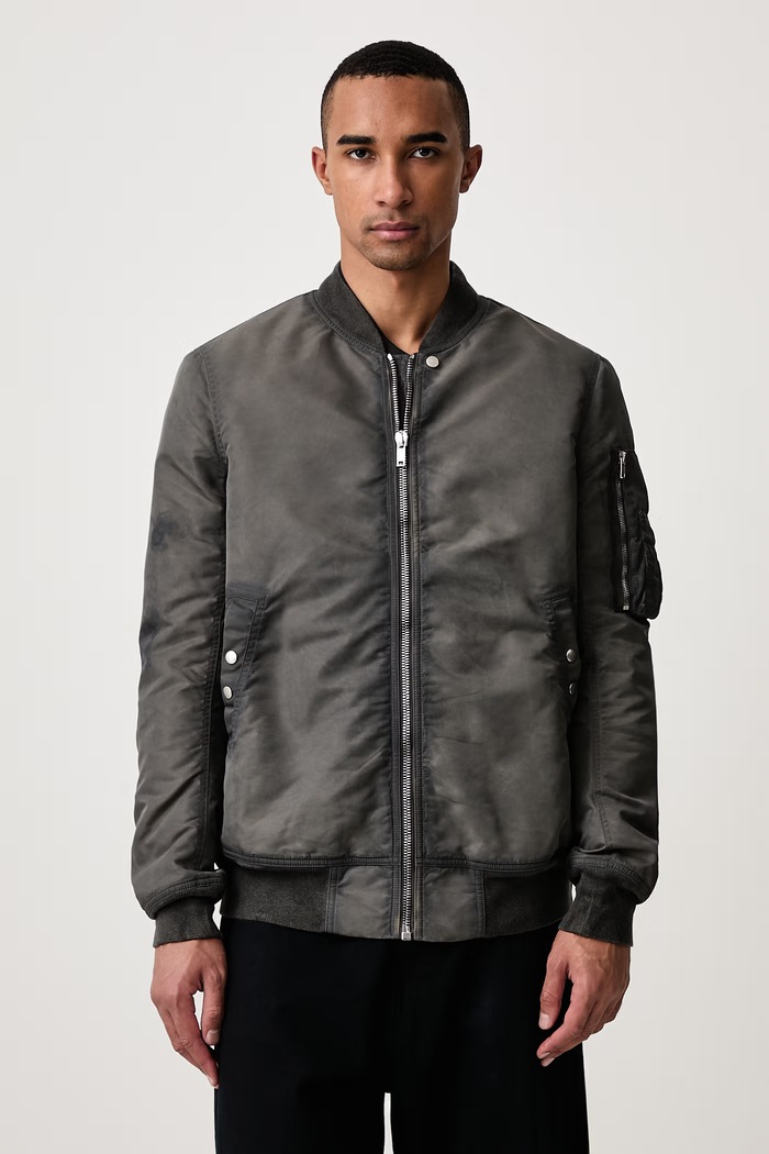 Rick Owens DRKSHDW Classic Flight geacă bomber pentru bărbați gri DU02F6774.NBFD