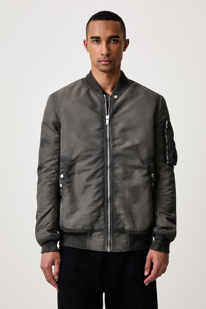 Rick Owens DRKSHDW Classic Flight geacă bomber pentru bărbați gri DU02F6774.NBFD