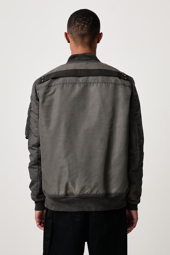 Îmbrăcăminte Rick Owens DRKSHDW Classic Flight geacă bomber pentru bărbați DU02F6774.NBFD gri