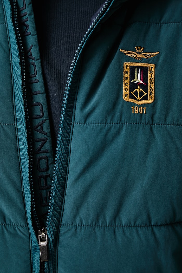 Prechodná bunda pánska Aeronautica Militare tyrkysová AM1389UCL00005