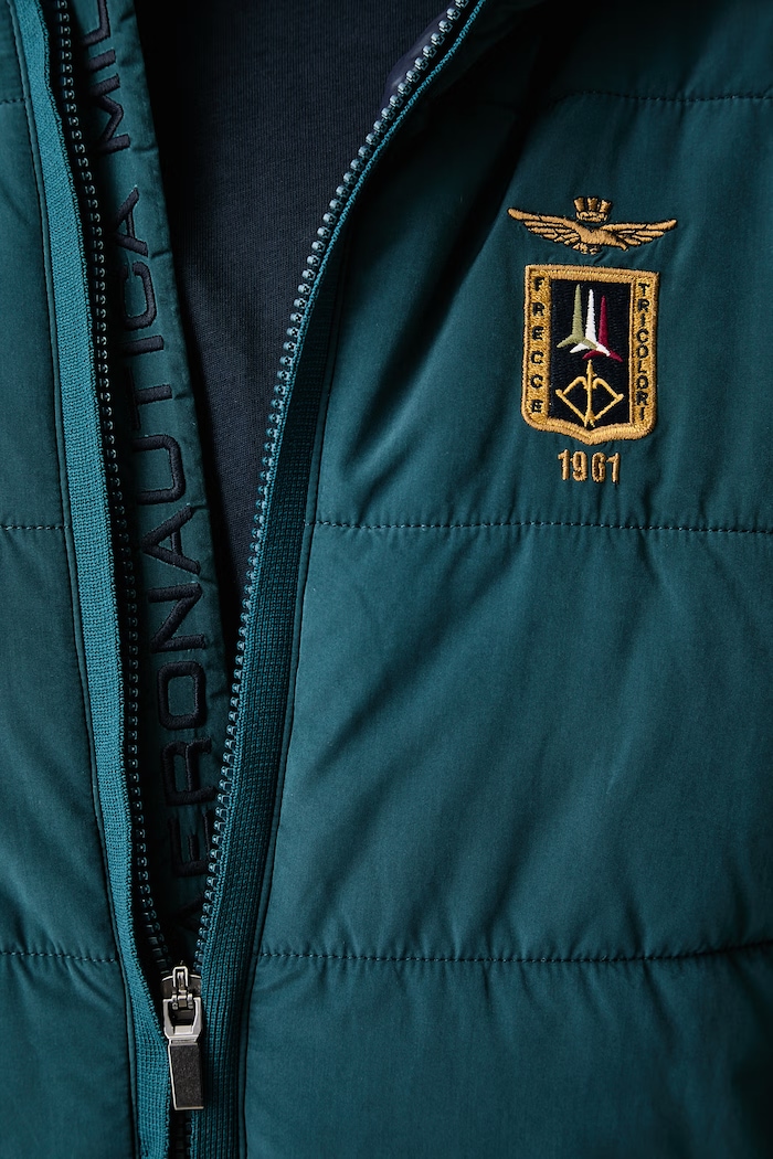 Prechodná bunda pánska Aeronautica Militare tyrkysová AM1389UCL00005