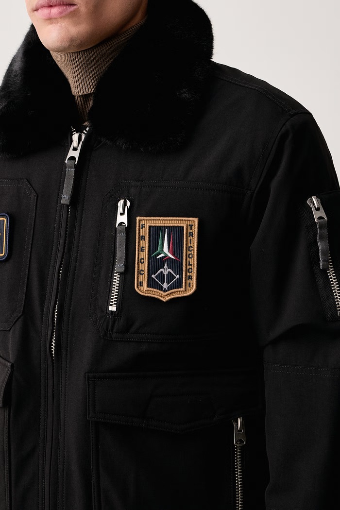 Krótka kurtka męska Aeronautica Militare AB3108UCT03151 czarny
