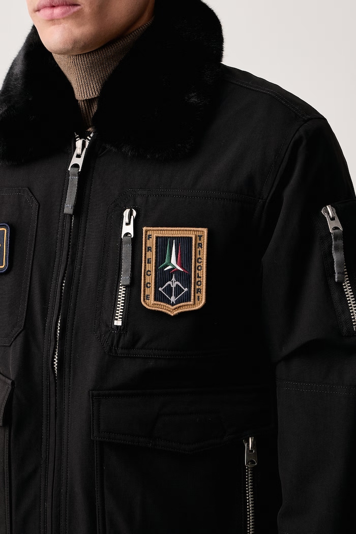 Krótka kurtka męska Aeronautica Militare AB3108UCT03151 czarny