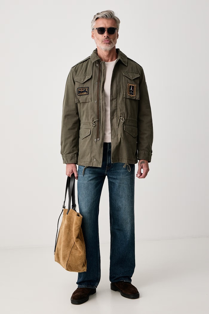 Aeronautica Militare Kurtka męska AB3087UCT04233 zielony AW26