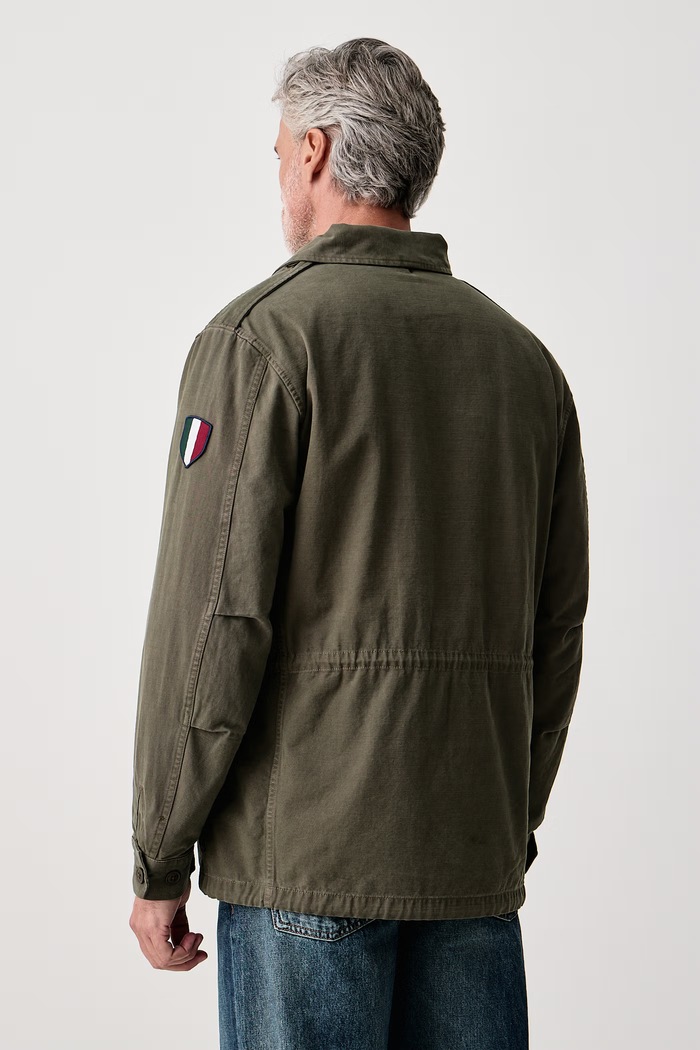 Odzież Aeronautica Militare Kurtka męska AB3087UCT04233 zielony