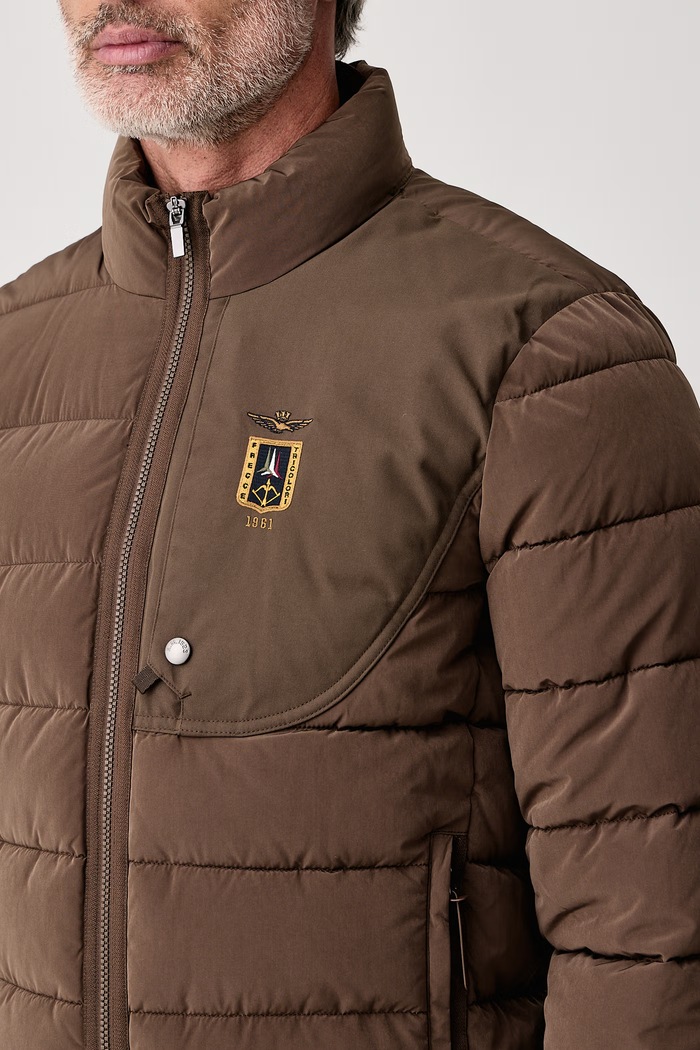 Kurtka pikowana męska Aeronautica Militare AB3074UCT04358 brązowy