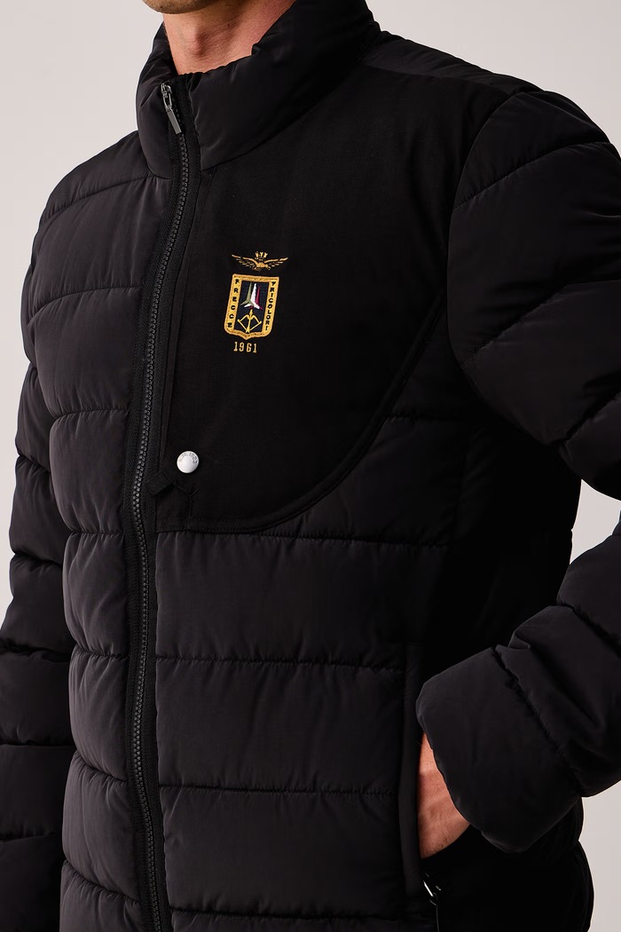 Kurtka pikowana męska Aeronautica Militare AB3074UCT04358 czarny
